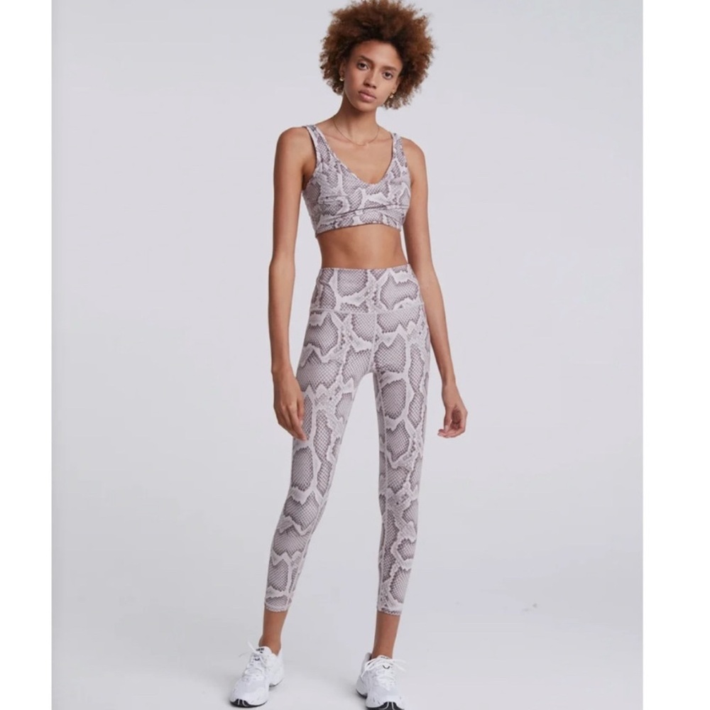Varley Let's Move High Rise 25 Leggings Alabaster Python Snakeskin M